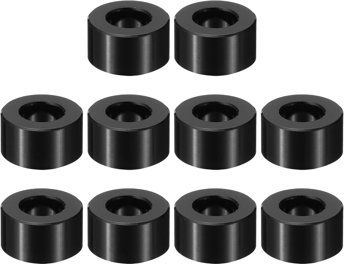 M10 Aluminium Spacers, 10 Stks Metalen Spacer Aluminium 3/8 "ID x 3/4" OD x 3/8" L Aluminium Spacer Schroef Standoff Ronde voor 3/8" of M10 Schroef Bouten