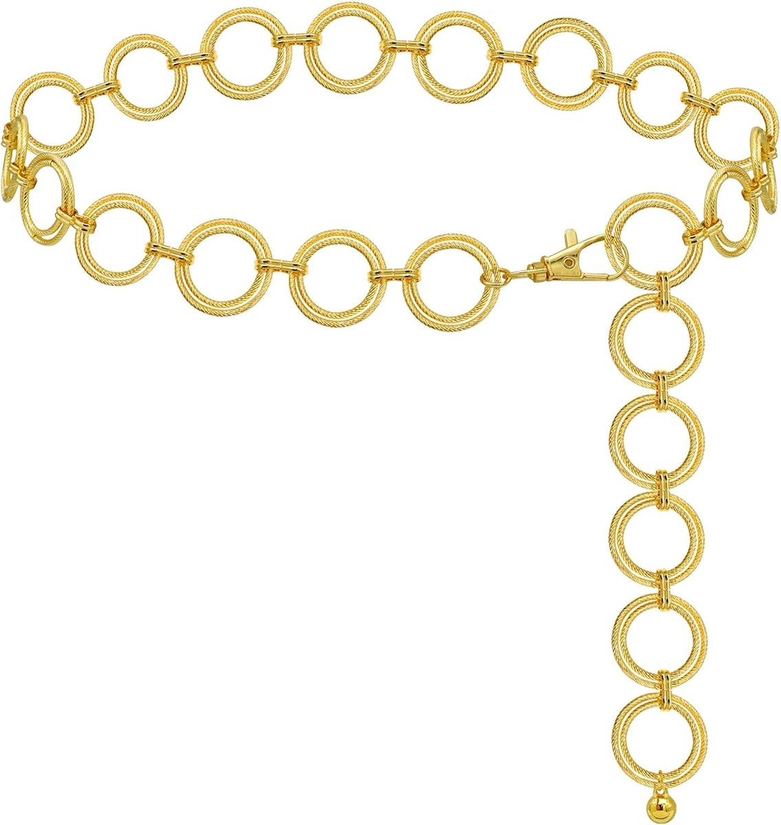 Metalen Taille Ketting voor Vrouwen Chunky Belly Link Chain Belt voor Jurken