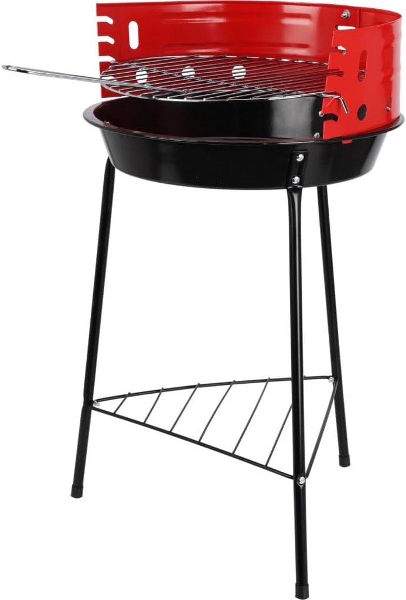 Barbecue op stalen poten met kookplaat