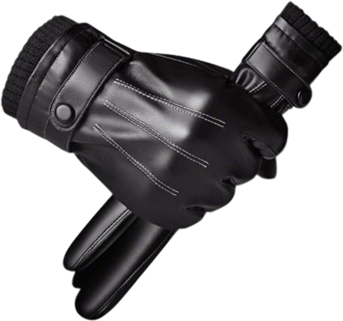 Handschoenen van kunstleer, warm, winddicht, koud, voor buitenactiviteiten, fietsen, motorrijden, kamperen, hardlopen