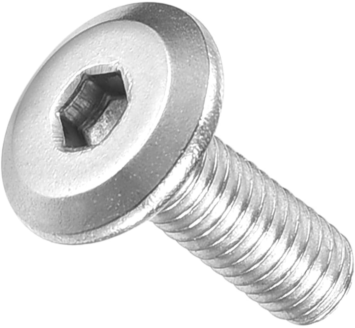 Inbusschroeven met platte kop, M3 - 0,5 x 8, 100 stuks, 304 roestvrij staal, voor meubels, houtprojecten, zilverkleurig