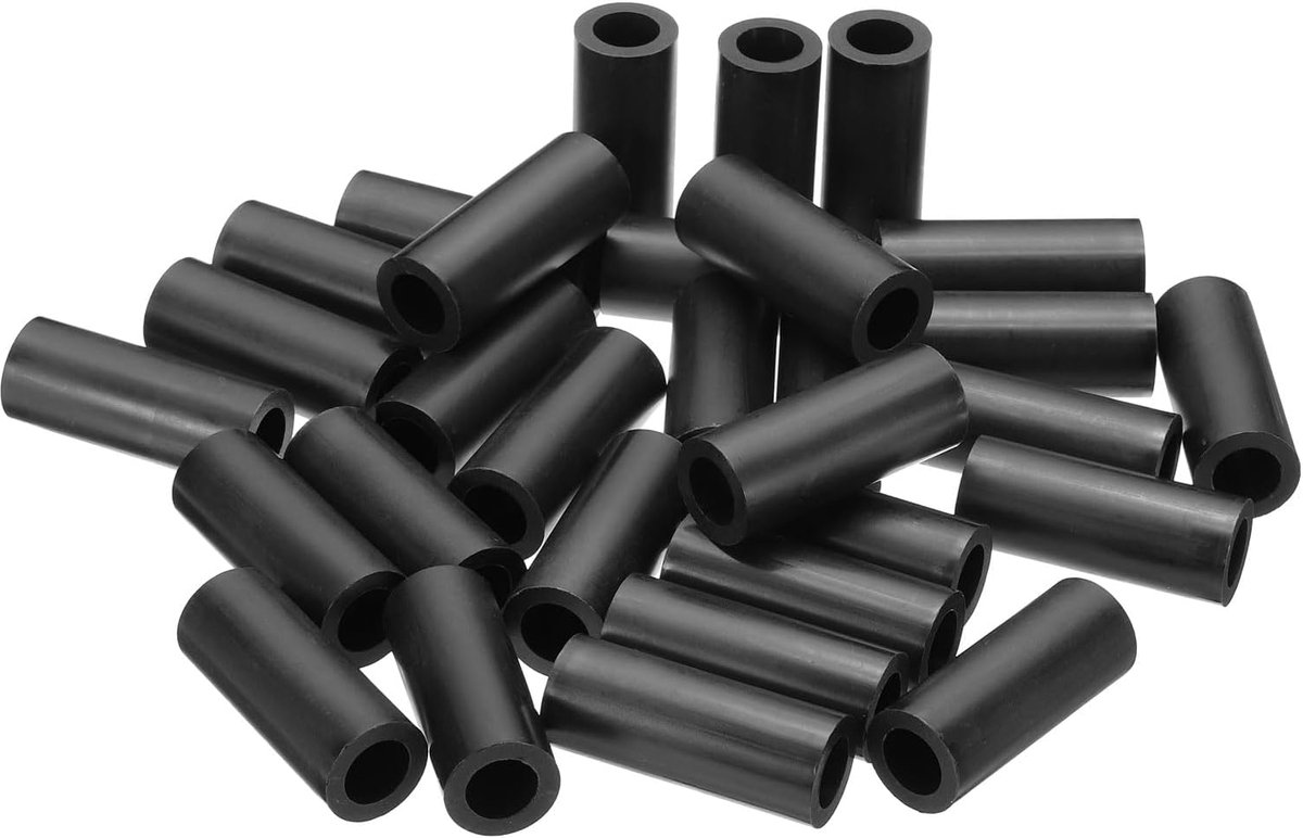 Ronde stopcontacten ABS afstandhouders sluitring, 30 stuks 10,2 mm ID, 16 mm OD, 45 mm lengte zonder schroefdraad, schakelaar en houder afstandhouders hardware voor M10 schroeven
