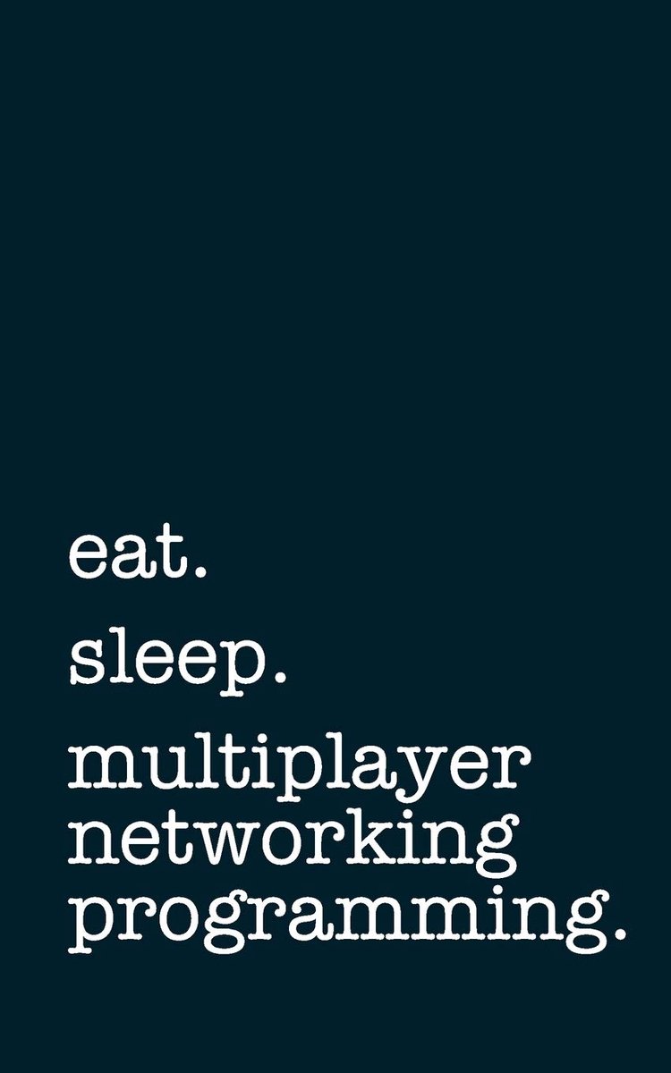 Eat. sleep. multiplayer networking programming. - Lined Notebook: Writing Journal