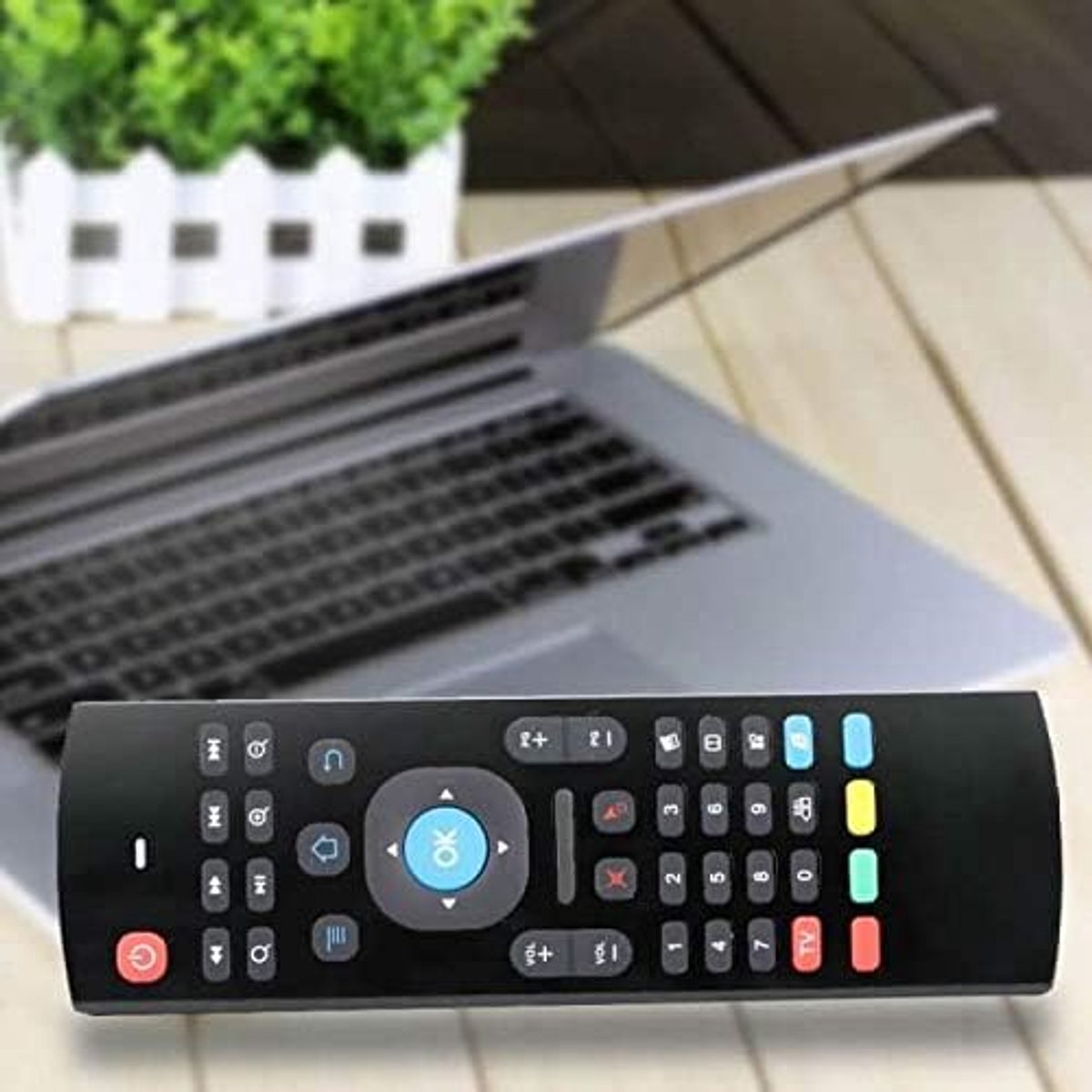 Afstandsbediening met toetsenbord - Draadloos - Universele bediening voor computers en tablets - SnelShoppen