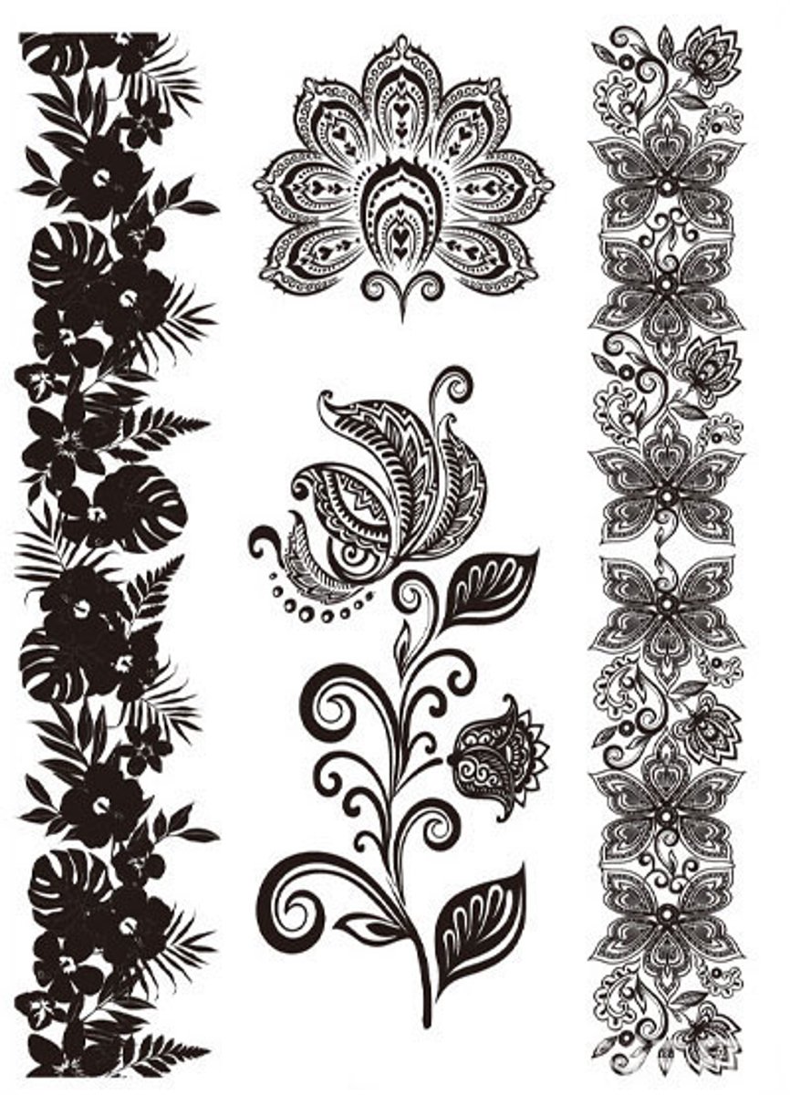 Tijdelijke tattoo lace bloom enkel 3 dagen