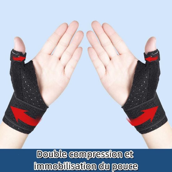 Compressie-duimspalk, duimorthese voor dames en heren, linkerhand (rechterhand) — afbeelding 3