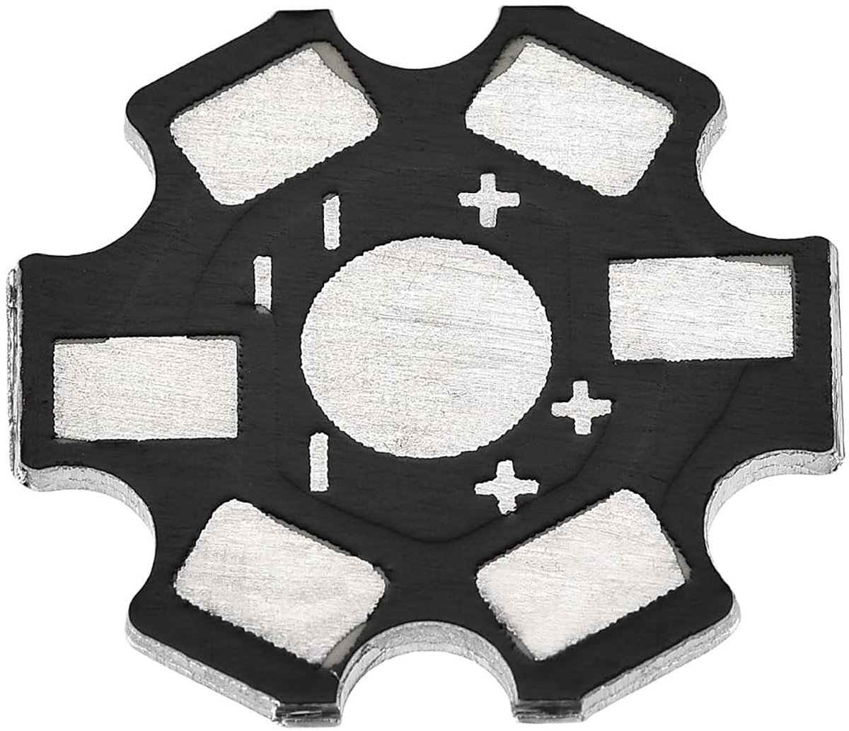 sourcing map 50 stuks aluminium grondplaat, led-koellichaam, 20 mm, 2 pennen, zwart, voor doe-het-zelf 1W 3 W RGB COB led-chips lampkralen
