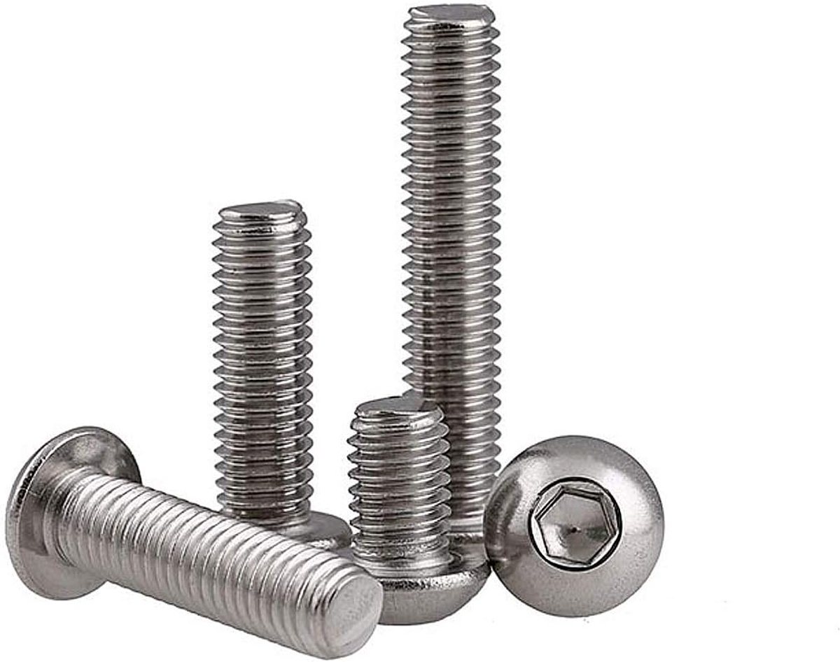 Machineschroef Roestvrijstalen schroeven Inbusschroeven Met RondeKop, M2×12mm,100 stuks