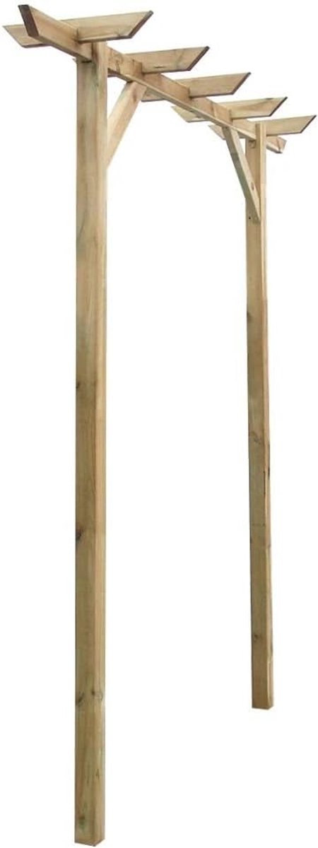 Yorten Tuinpergola Pergola Imgeprägneerd dennenhout Rozenboog uit geïmpregneerd hout Pergola Tuinpergola Klimhulp 200 x 40 x 205 cm
