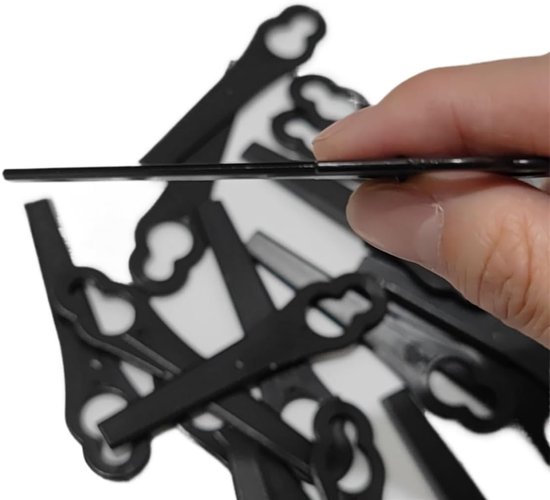 Plastic Grasmaaier Mesjes - Vervangende Mesjes Grasmaaier - Gazon Onderhoud - Universele Pasvorm - 83 mm - Zwart — afbeelding 4