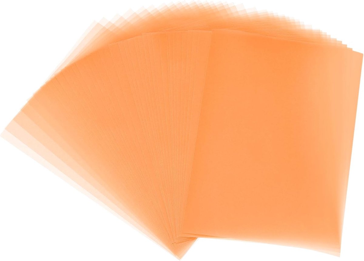 60 vellen vellum papier 4x6, vellum papier afdrukbaar doorschijnend papier 100GSM voor uitnodigingen afdrukken, oranje