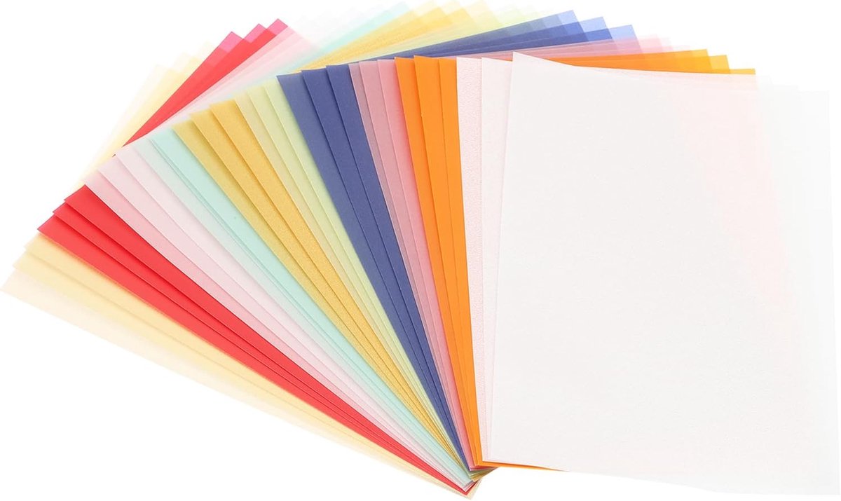 60 vellen vellum papier 4x6, vellum papier afdrukbaar doorschijnend papier 100GSM voor uitnodigingen afdrukken, 10 kleuren