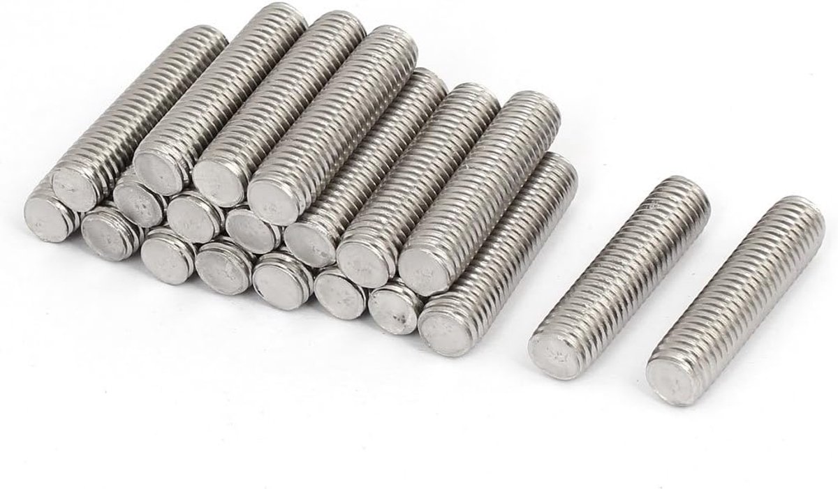 M10 x 40 mm roestvrij staal 304 verdeling 1,5 mm staven compleet met schroefdraad 20 stuks