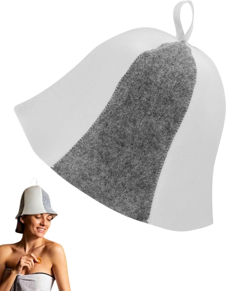 1 stuk Sauna Hut Filz –Sauna Mütze, Saunahut Herren, Saunahut Wolle Sauna Filzhut Saunakappe Duschkop Badekap für Herren Damen Sauna Douche Bad Kopbedekking Melonenhaut Duschkop