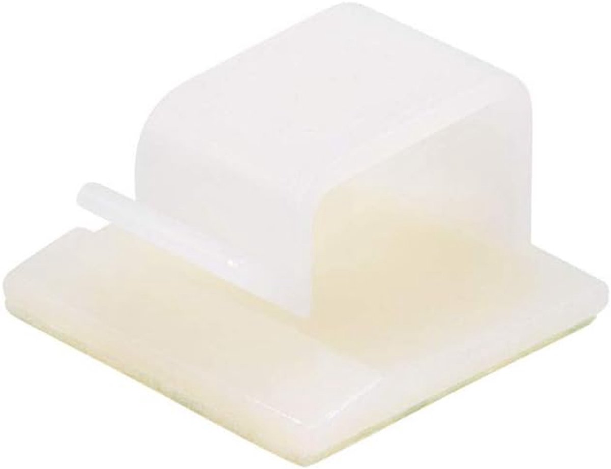 sourcing map 20 stuks lijm kabel draad clips kabel organisator houder voor auto kantoor start 19x19x12mm wit