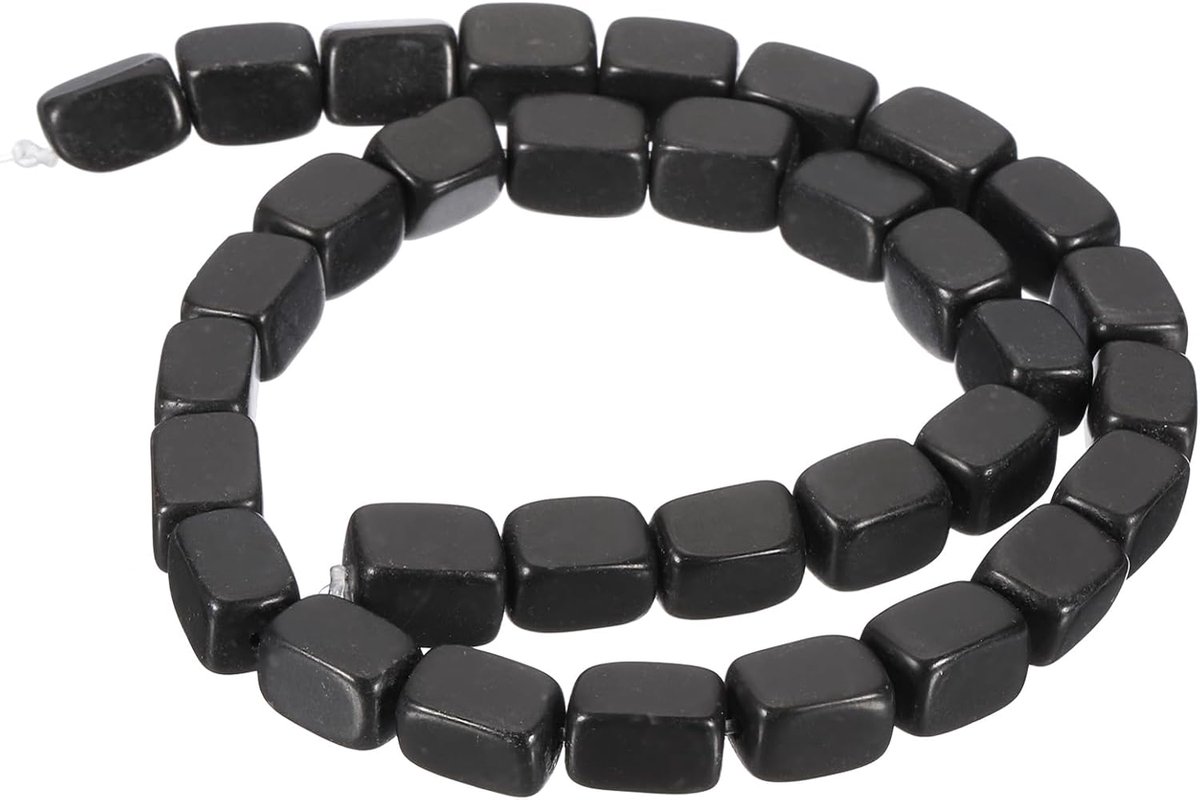 12x8mm natuurlijke stenen edelsteenkralen voor het maken van sieraden, 1 streng 38 cm kubusvormige losse afstandshouders, kristallen agaatkralen voor armband, ketting, doe-het-zelf