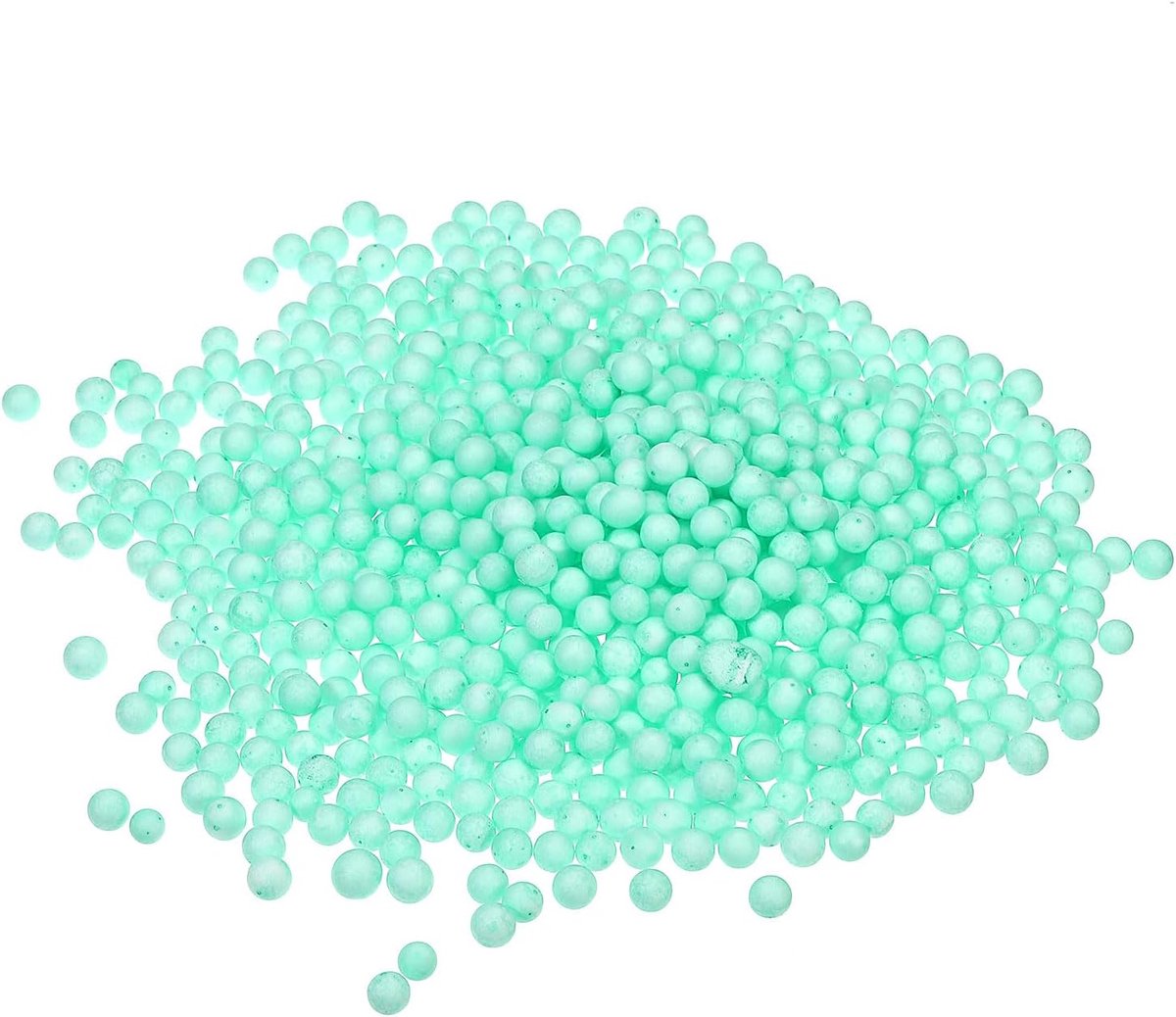 50 g piepschuimballen, groen, 7-9 mm mini polystyreen piepschuim ballen, schuimballen om te vullen, geschenkdoos, doe-het-zelf kunstdecoraties, woondecoratie, 1 verpakking ca. 7500 stuks