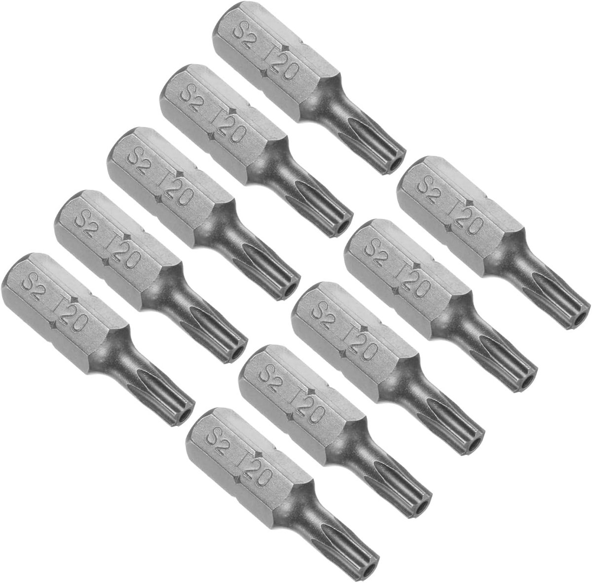 Schroevendraaierbits, 1/4 inch zeskantschacht 25 mm lang T20, magnetische schroevendraaiers bit - (toepassingen: voor auto-onderhoud), 10 stuks
