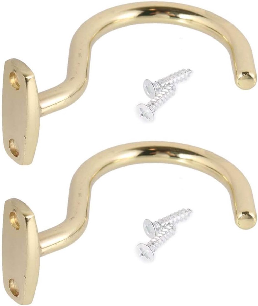 2Pcs Snooker Haak Goud Snooker Biljart Tafel Cue Messing Haak Te Houden Brug Stok Pool Rack Met 2 Packs Schroeven