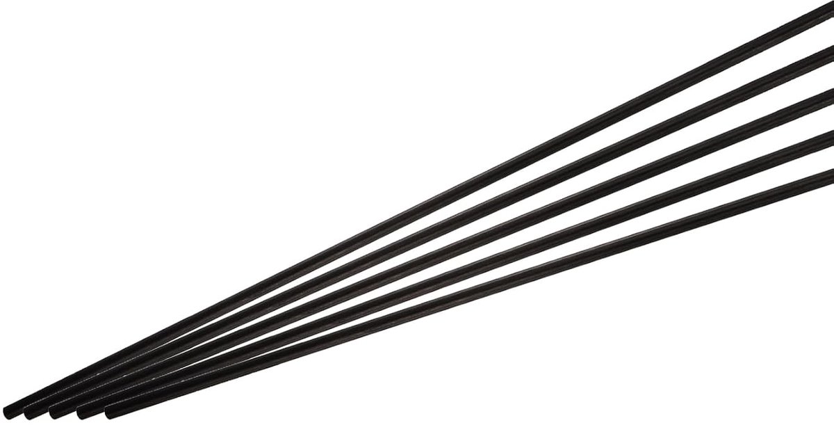 Koolstofvezelstaaf, 5mm x 400mm koolstofstaaf voor RC-vliegtuig DIY handwerk draakenvleugelpijp Quadcopter-armreparatie Pakket van 5