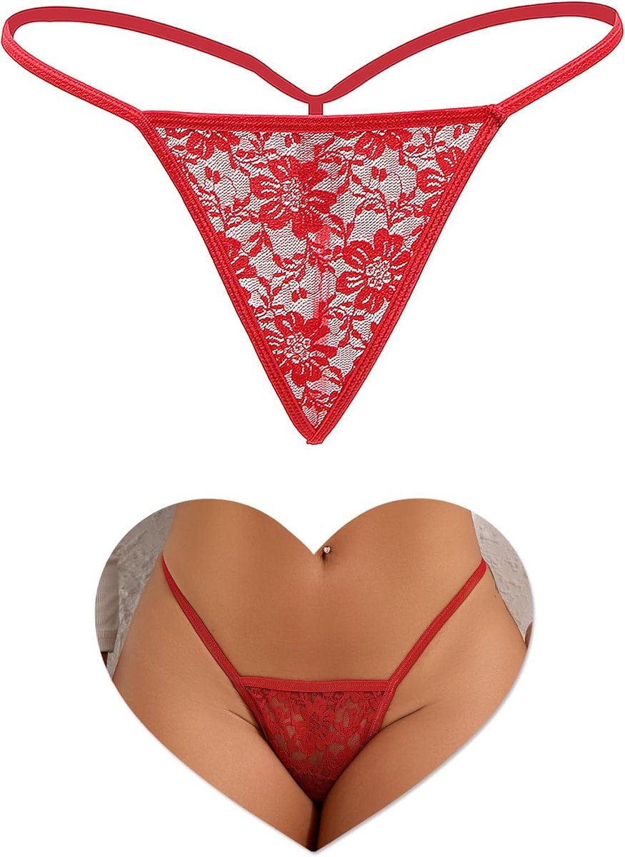 Tanga Dames S-2XL Sexy Dunne Onderbroek Kant | Braziliaanse Slip Grote Maten Lingerie Dames Lage Taille Elastische Slipje Curvy Thongs Ondergoed Panties Underwear Women