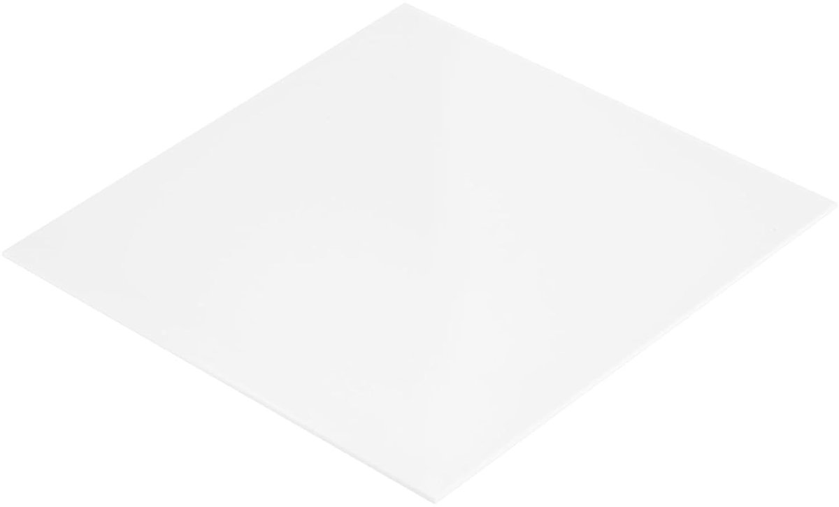 ABS-kunststof plaat, 20 x 20 cm, ABS-plaat, 1,5 mm dik, voor knutselen, modelbouw, autoreparatie, wit