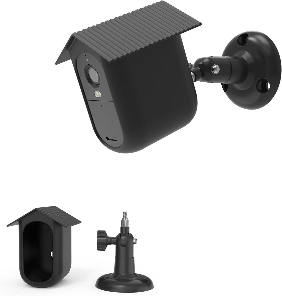 Camera Muurbeugel Set - Beveiligingscamera Houder - Buitenbeveiliging - Waterdichte Bescherming - 9 x 8 x 7 cm - Zwart