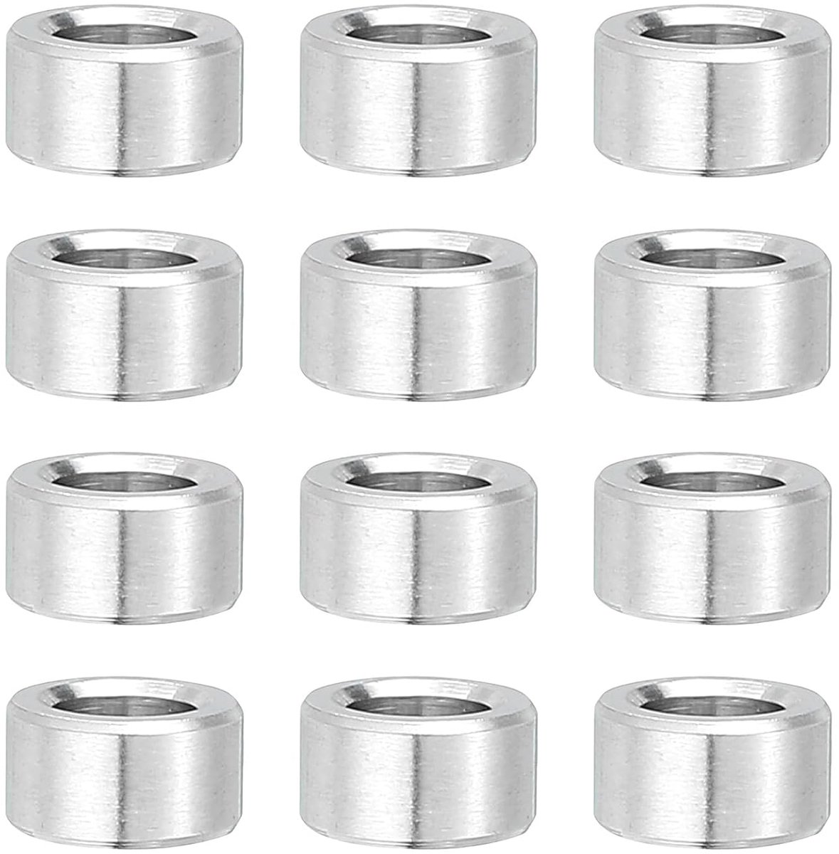12 stuks roestvrijstalen afstandhouders 8 mm ID x 12 mm OD x 5 mm hoogte 304 roestvrij stalen bus schroeven afstandhouders onafgerond ronde afstandhouders voor 5/16" M8 schroeven moeren