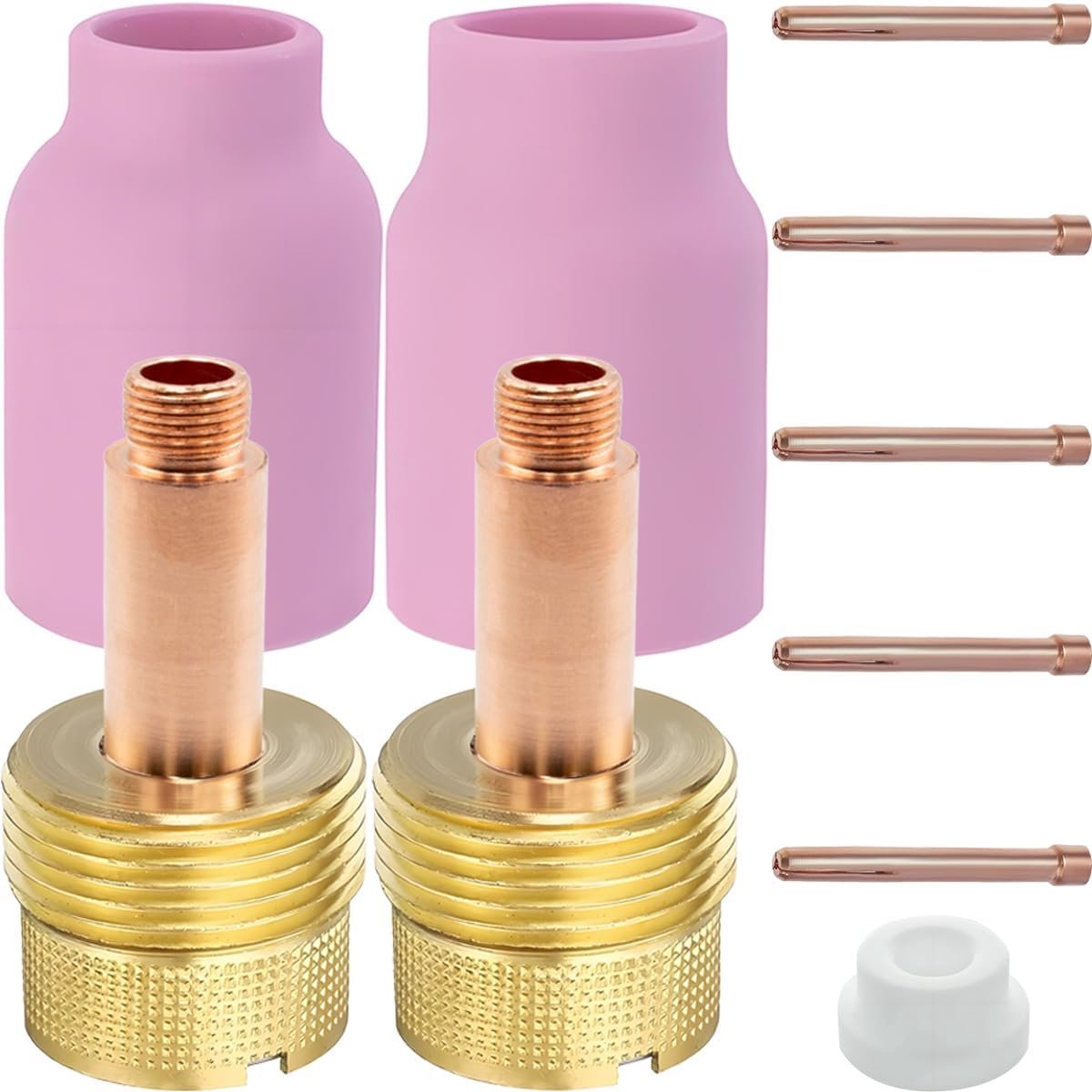Len 45V64 Spantang 10N24 Keramische beker #12#10 Pakking 54N63 voor TIG-lasbrander Vervangende onderdelen voor SR WP 17 18 26 Laspistool Aluminium beker Spantangbehuizing Accessoireskit