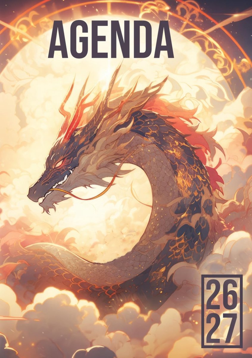Agenda scolaire 2026-2027 - 12x17 cm - Dragon Manga - journalier met één pagina per dag - ShopVlot