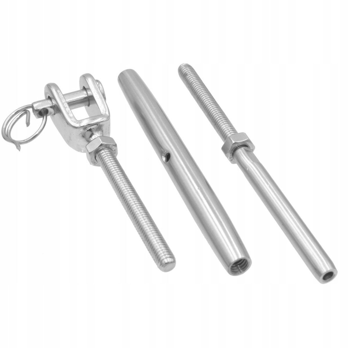 RVS Krimpkoppelstuk M10 voor 5mm staalkabel, zuurbestendig