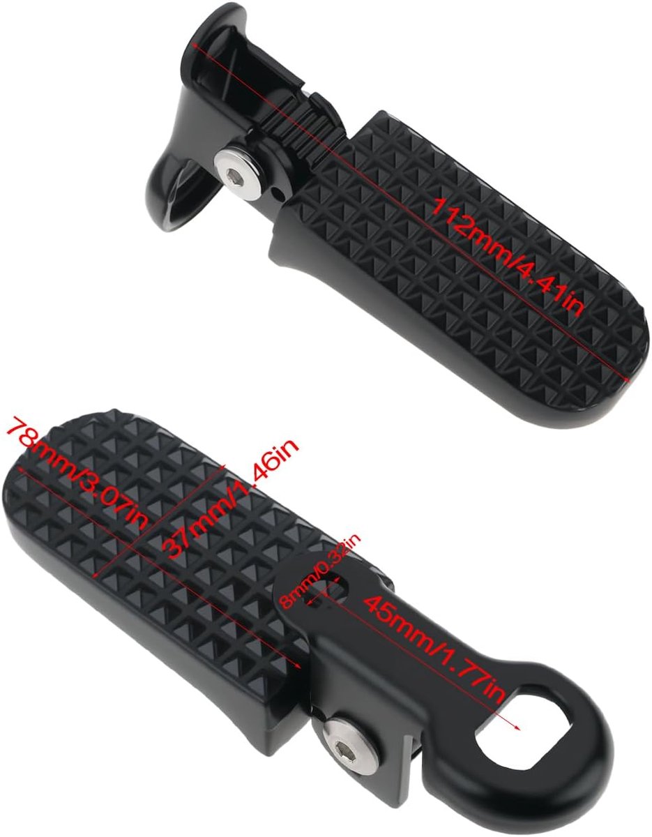 Fiets voetsteunen 112mm - Aluminium legering - Opvouwbaar - Ideaal voor mountainbike en e-bike - ShopVlot