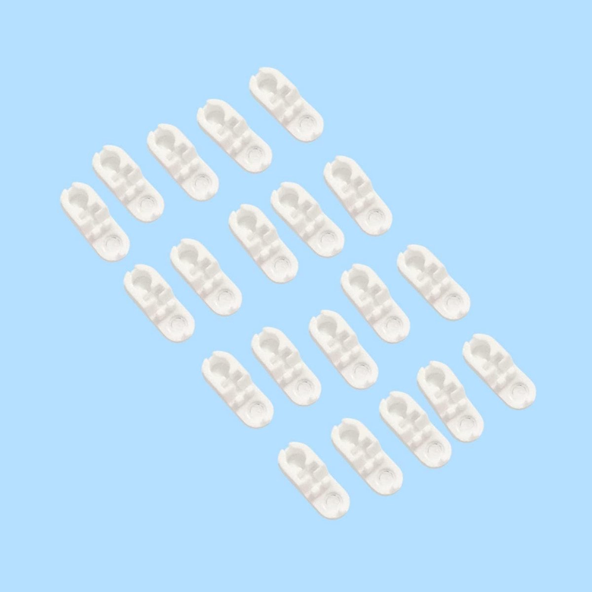 SnelShoppen - 20 Stuks Witte Plastic Kettingverbinders voor Bead Chain, Rollerblinds en Verticale Gordijnen - Hoogwaardige Kwaliteit, Standaard Maat 1