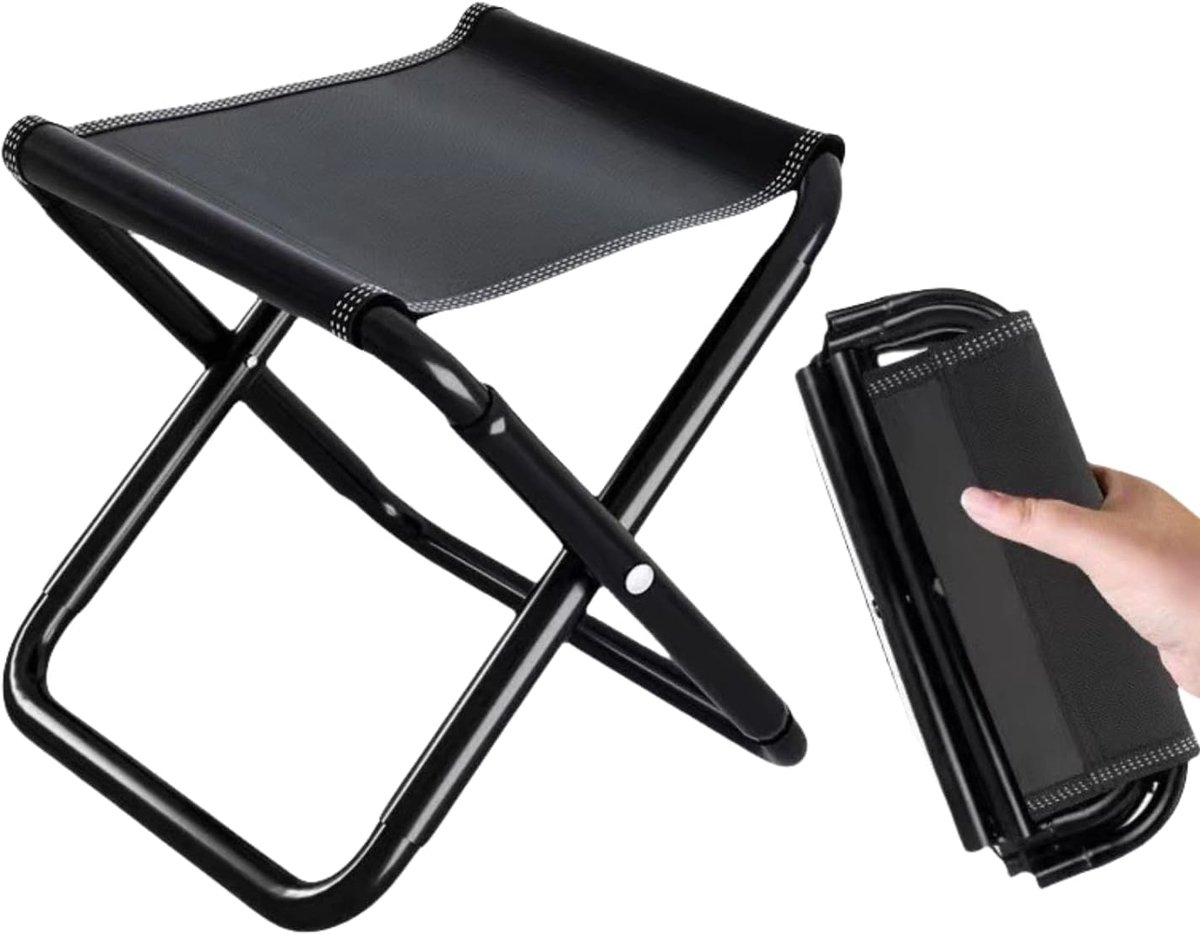 Campingkruk 30 cm - opvouwbaar - 200 kg draagvermogen - ideaal voor vissen en reizen - ShopVlot