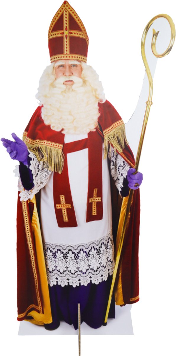 Kartonnen bedrukt sinterklaas figuur - Dubbelzijdig - 180 cm - Kartent
