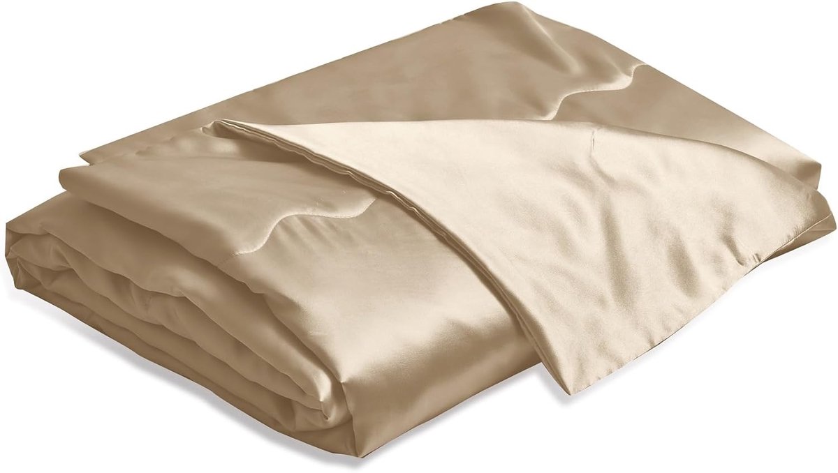 satin dekbed 150x200cm - microvezel - zachte en ademende stof - perfect voor bed en sofa - ShopVlot
