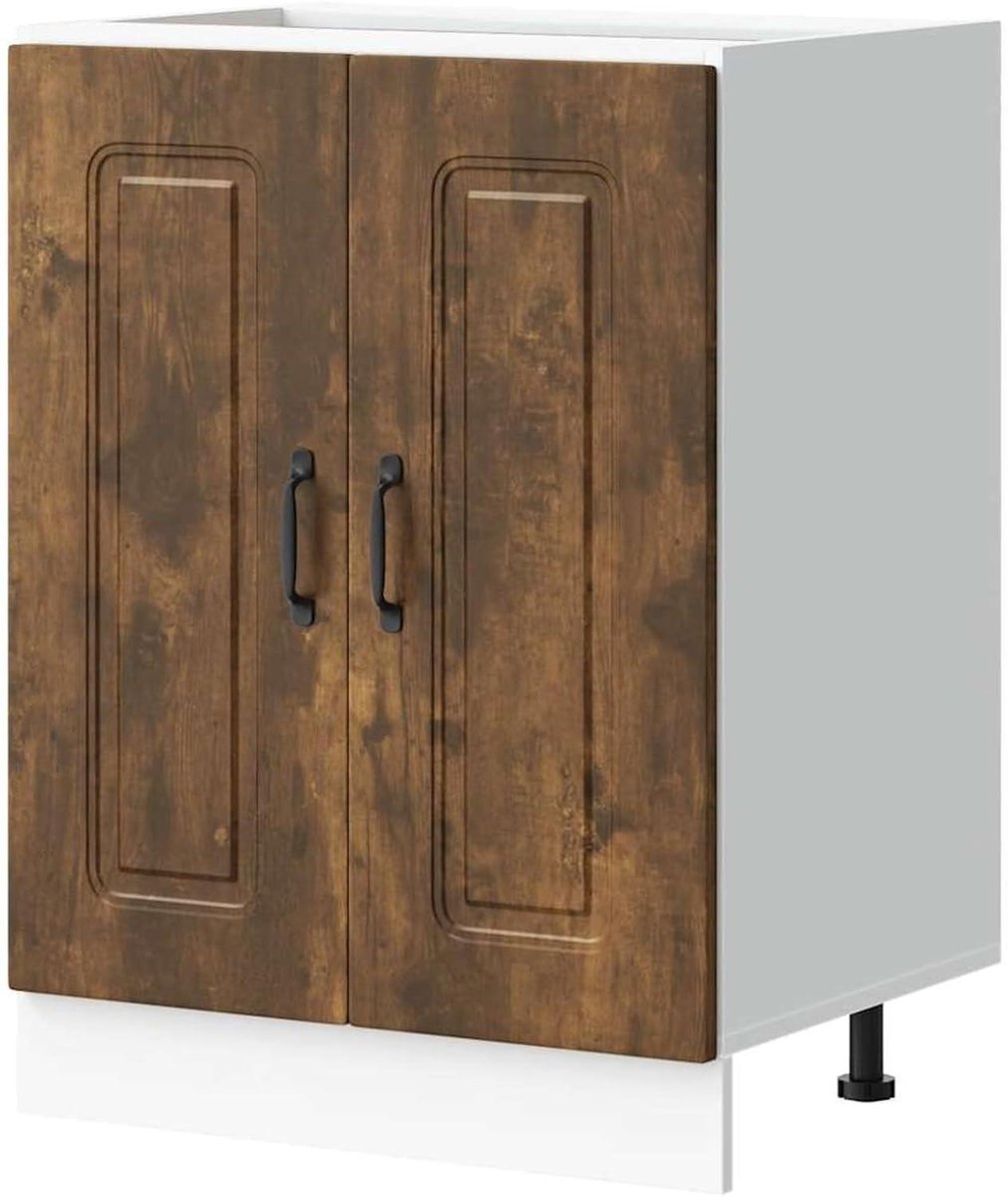Onderkast voor spoelbak - Keukenkast Keukenmeubel - Keuken Organiseren - In hoogte verstelbaar - 60 x 46 x 815 cm