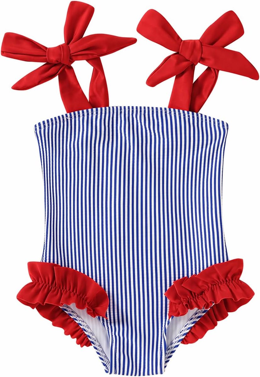 Peuter Baby Meisjes Badpak 9M-4T, Meisjes Eendelig Badpak Maillot de bain fille met Strik Bandjes