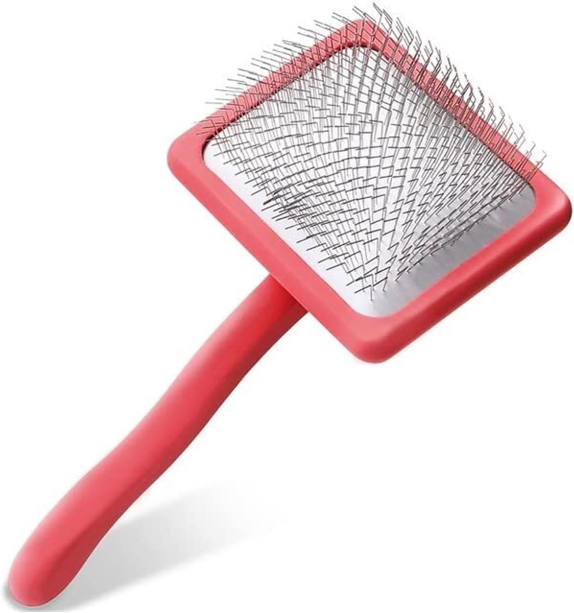 Slicker Brush voor honden en katten - zachte massage verzorgingsborstel met roestvrijstalen pinnen - Dematting Shedding Fur Undercoat kam (S)