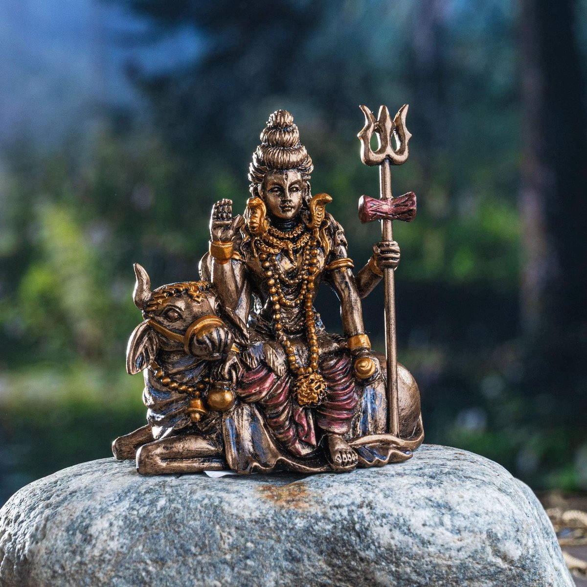 Giftware Hindoe God Lord Shiva miniatuur standbeeld hars beeldje