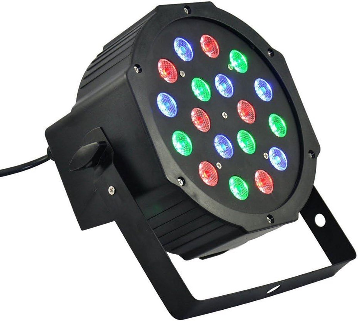 DI SALDI Koplamp Rgb 18 W schijnwerper 18 LED's verschillende kleuren discotheek geluidssensor kleurlicht