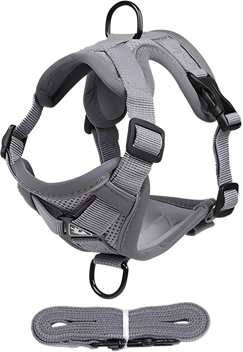 Tuigje voor kat | Heavy Duty Kittenlood | Ademend kattenloopharnas en riem, kitten verstelbaar zacht vestharnas voor kitten puppy