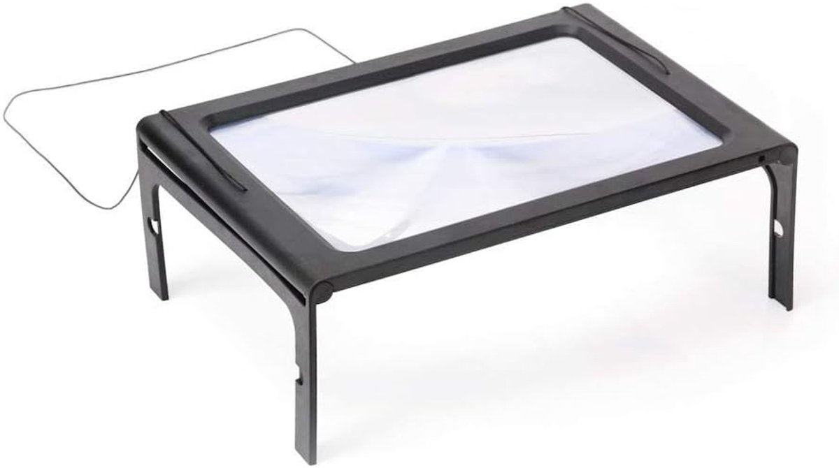 SnelShoppen - Tafel Loep Vergrootglas met LED Verlichting 2.5x - Inklapbaar Vergrootglas voor Slechtzienden - Ideaal voor Lezen, Hobby's, en Precisiew