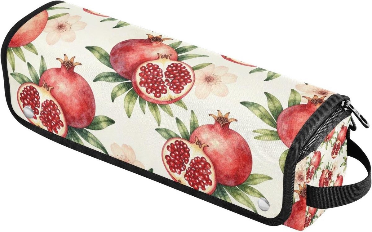 Reistas Haargereedschap - Opbergtas Stylingtools - Veilig Opbergen - Hittebestendige Mat - 37 x 10 x 10 cm - Granaatappel