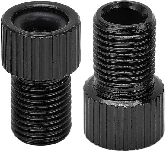 Fietsventiel Converter - Pomp Adapter - Fietsbanden Oppompen - Aluminiumlegering - 2 stuks - Zwart — afbeelding 4