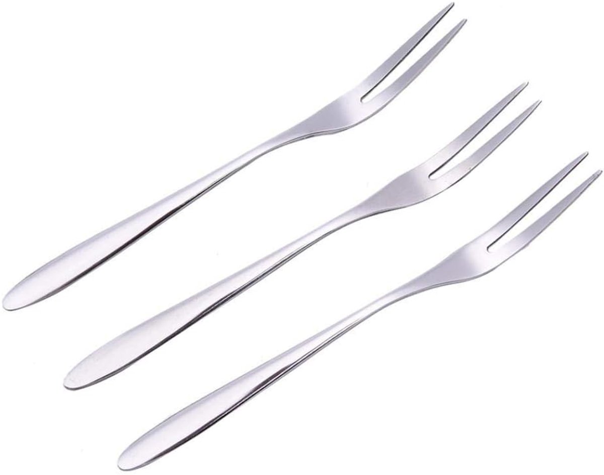 304 roestvrijstalen vork, slavork, dessertvork, voorgerechtvork, fruitvork (10 stuks)