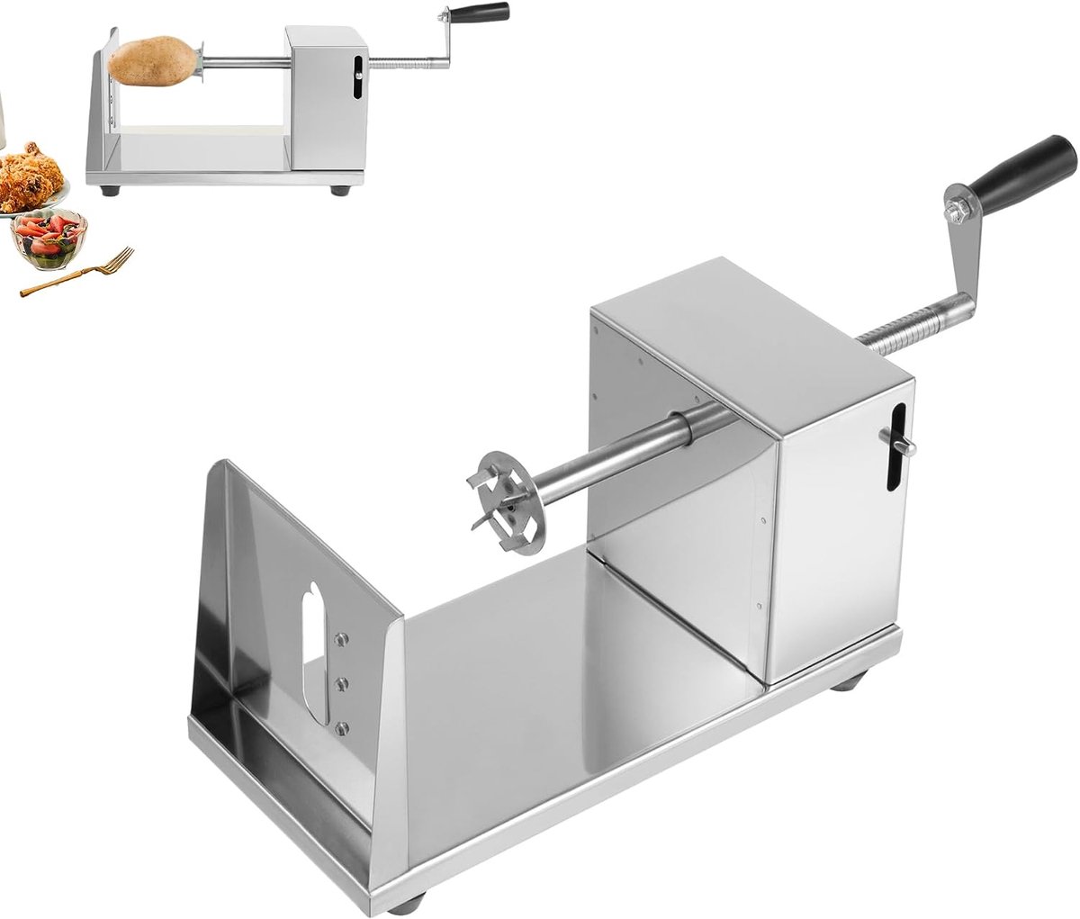 Aardappelsnijder, handmatige aardappelspiraalsnijder, 3-3,5 mm, spiraalsnijder voor aardappelen