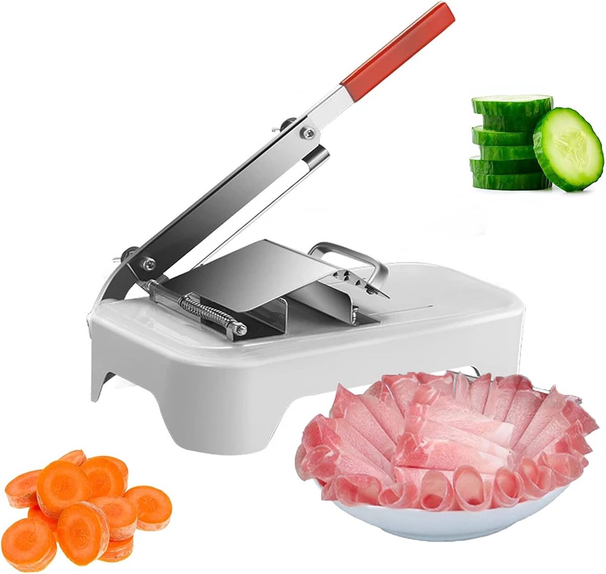 Vleessnijmachine, schapenvlees, groenten, fruit, vleessnijder, worstsnijder, broodsnijmachine, roestvrij staal