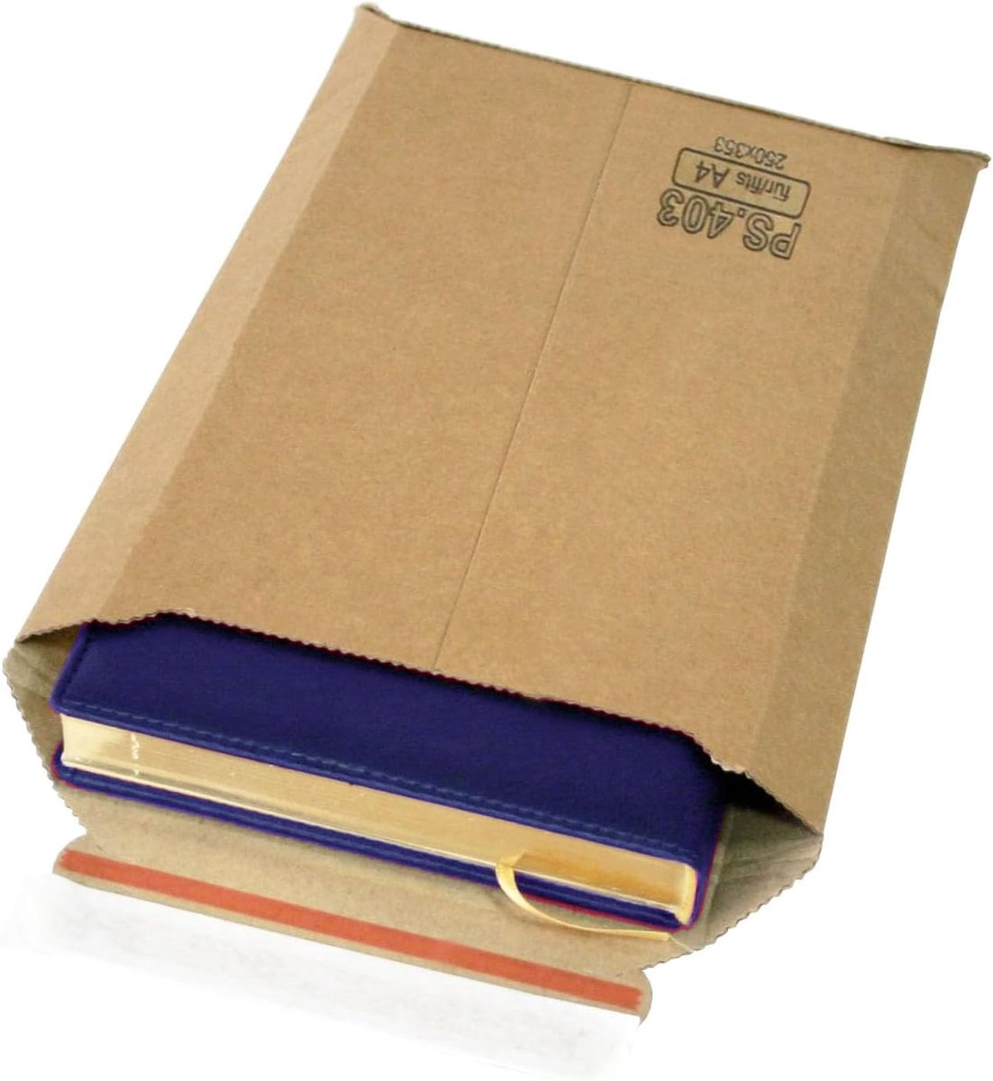 25 verzendtassen formaat A4, stijf magnetronkarton, 250 x 353 mm uitbreidbaar tot 5 cm hoogte, ideaal voor DIN A4-karton, 450 gram/m2, bruin, hechtlijm (PS.403|A4)