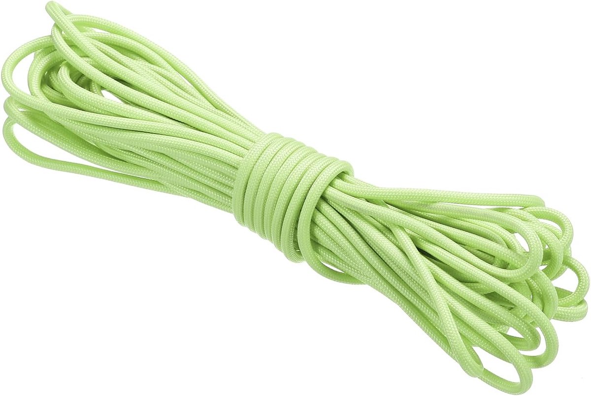 33 Voeten Reflecterende Guyline Camping Paracord, 4 mm Tent Cord Guyline Touw Nylon Paracord Touw voor Camping Tent Tarp Wandelen, Lichtgroen